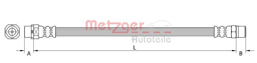 Metzger 4114081 Bremsschlauch
