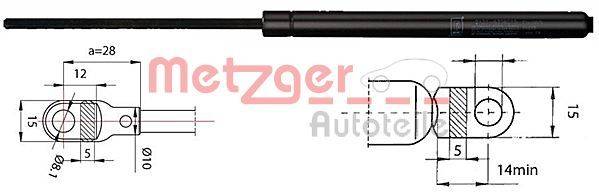 Metzger 2110213 Gasfeder, Motorhaube