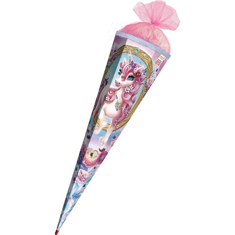 ROTH Schultüte "Einhorn Beauty", eckig, 850 mm, Glitter