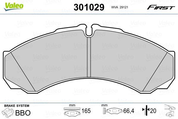 Valeo 301029 Bremsbelagsatz, Scheibenbremse