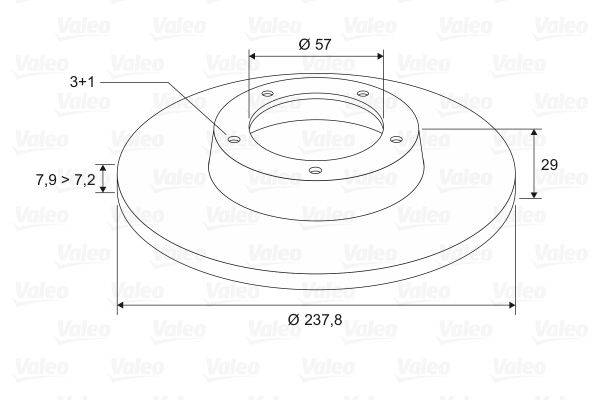 Valeo 186130 Bremsscheibe