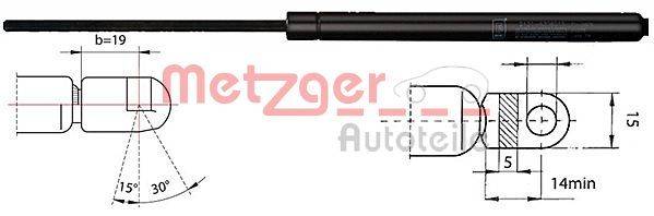 Metzger 2110368 Gasfeder, Koffer-/Laderaum
