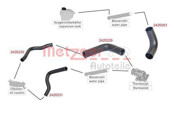 Metzger 2420231 Kühlerschlauch