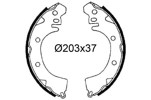 Valeo 564330 Bremsbackensatz