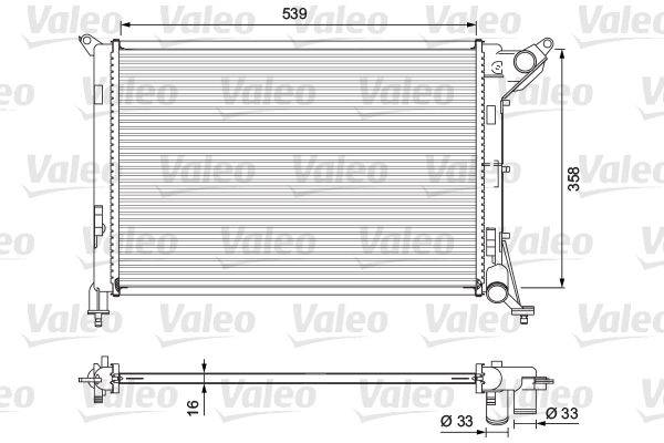 Valeo 701730 Kühler, Motorkühlung