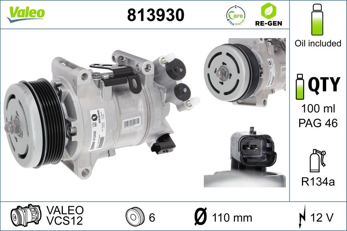 Valeo 813930 Kompressor, Klimaanlage