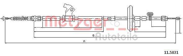 Metzger 11.5831 Seilzug, Feststellbremse