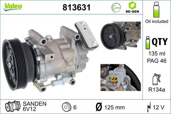 Valeo 813631 Kompressor, Klimaanlage