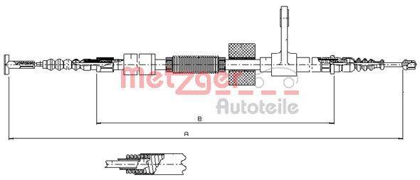 Metzger 251.32 Seilzug, Feststellbremse