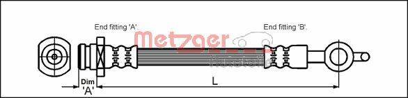 Metzger 4112832 Bremsschlauch
