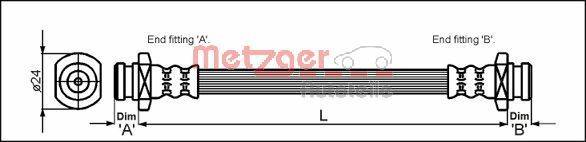 Metzger 4110089 Bremsschlauch