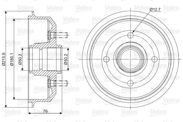 Valeo 237032 Bremstrommel
