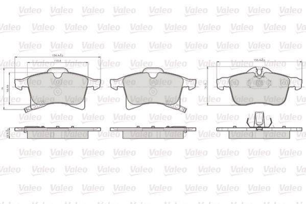 Valeo 872832 Bremsbelagsatz, Scheibenbremse