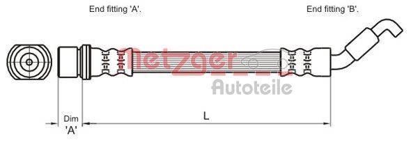 Metzger 4110027 Bremsschlauch
