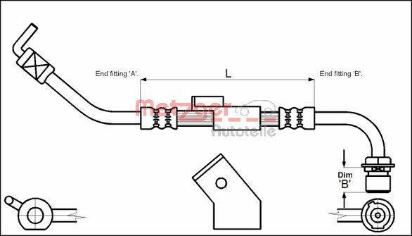 Metzger 4112333 Bremsschlauch