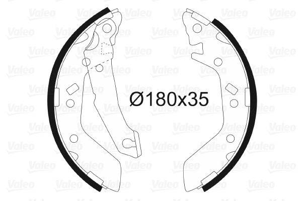 Valeo 564033 Bremsbackensatz