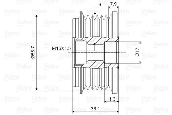 Valeo 588033 Generatorfreilauf
