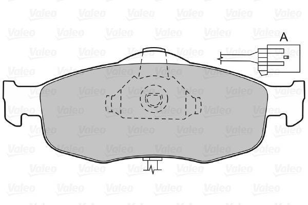 Valeo 598034 Bremsbelagsatz, Scheibenbremse