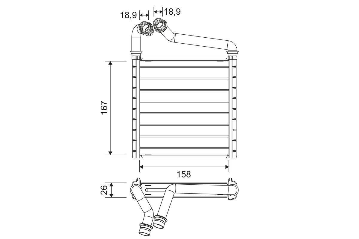 Valeo 811633 Wärmetauscher, Innenraumheizung