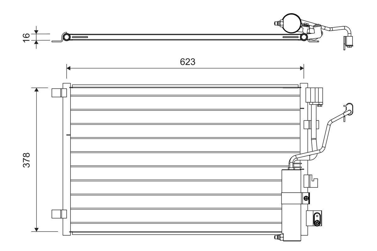 Valeo 822733 Kondensator, Klimaanlage