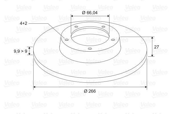 Valeo 186134 Bremsscheibe