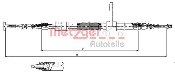 Metzger 251.34 Seilzug, Feststellbremse