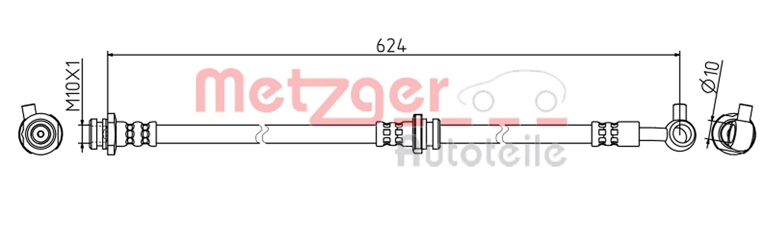 Metzger 4111834 Bremsschlauch
