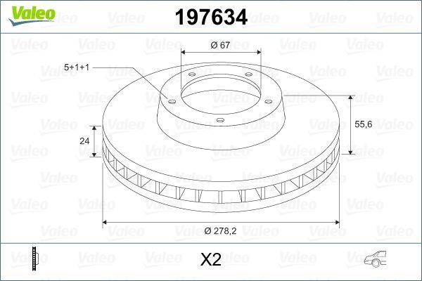 Valeo 197634 Bremsscheibe
