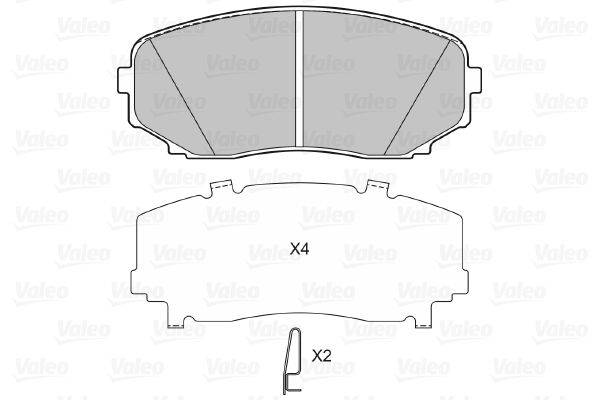 Valeo 601335 Bremsbelagsatz, Scheibenbremse