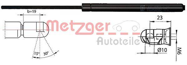 Metzger 2110536 Gasfeder, Koffer-/Laderaum