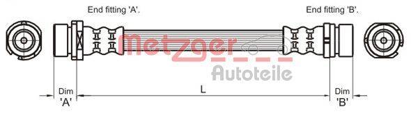 Metzger 4112336 Bremsschlauch