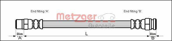 Metzger 4112520 Bremsschlauch