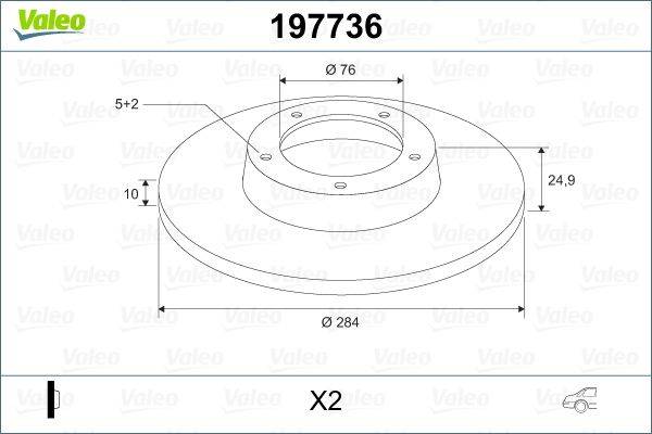 Valeo 197736 Bremsscheibe