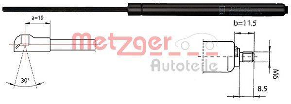 Metzger 2110337 Gasfeder, Koffer-/Laderaum
