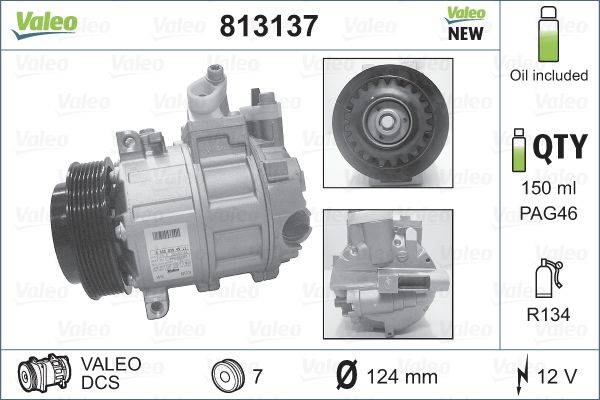 Valeo 813137 Kompressor, Klimaanlage