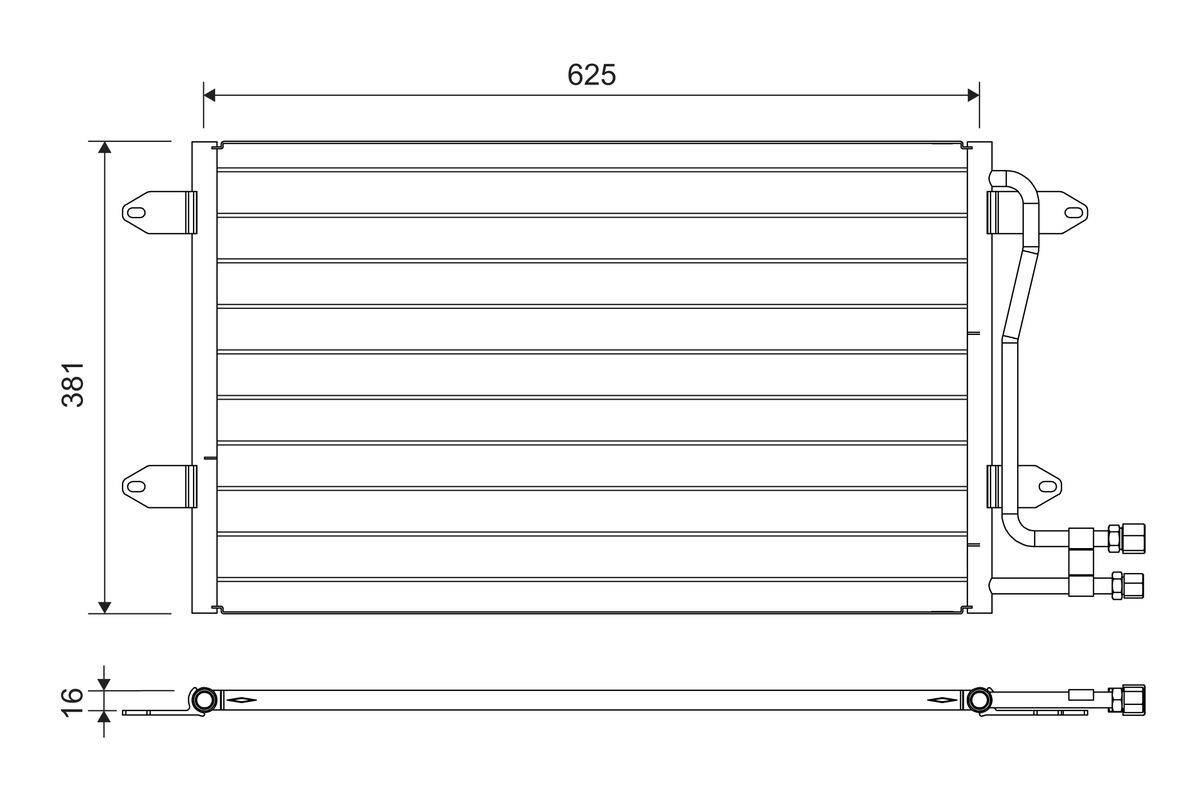 Valeo 822737 Kondensator, Klimaanlage