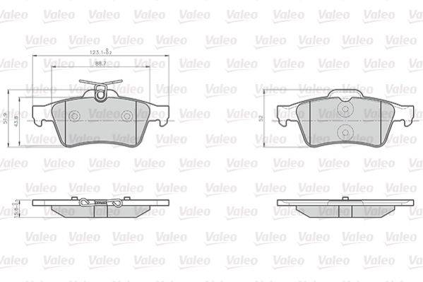 Valeo 872137 Bremsbelagsatz, Scheibenbremse