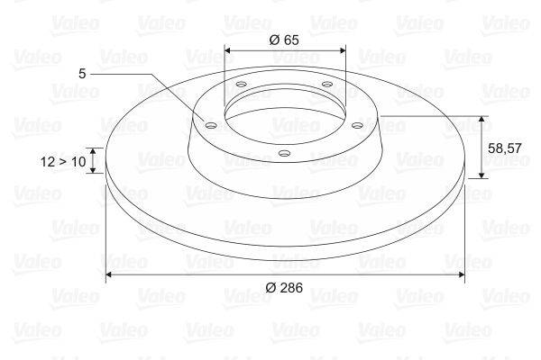 Valeo 197338 Bremsscheibe