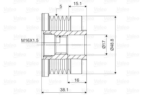 Valeo 588038 Generatorfreilauf