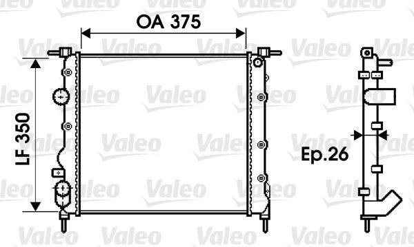 Valeo 732338 Kühler, Motorkühlung