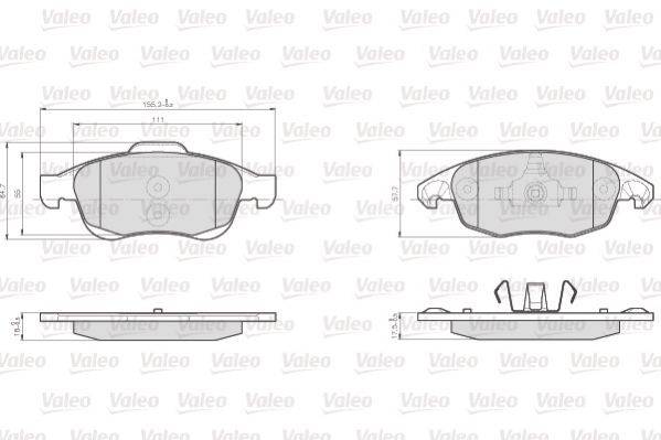 Valeo 872538 Bremsbelagsatz, Scheibenbremse