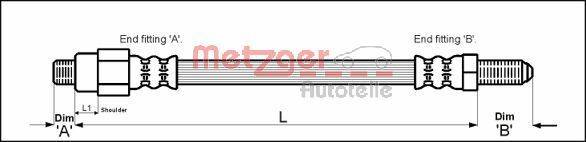 Metzger 4113239 Bremsschlauch