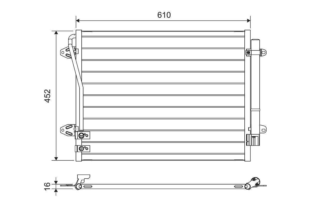 Valeo 814039 Kondensator, Klimaanlage