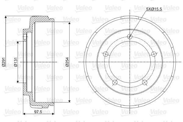 Valeo 237040 Bremstrommel