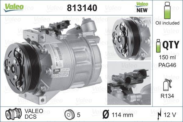Valeo 813140 Kompressor, Klimaanlage
