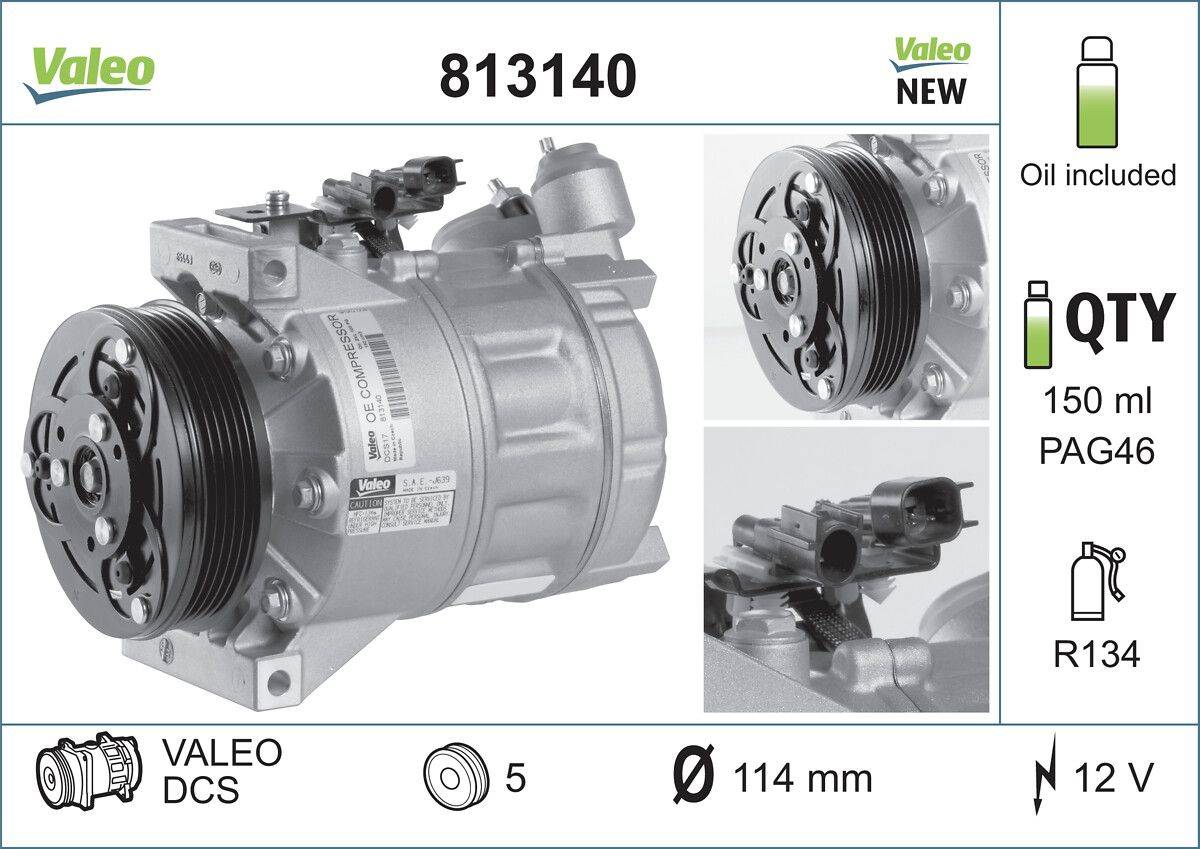 Valeo 813140 Kompressor, Klimaanlage