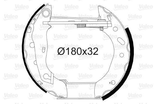 Valeo 554741 Bremsbackensatz