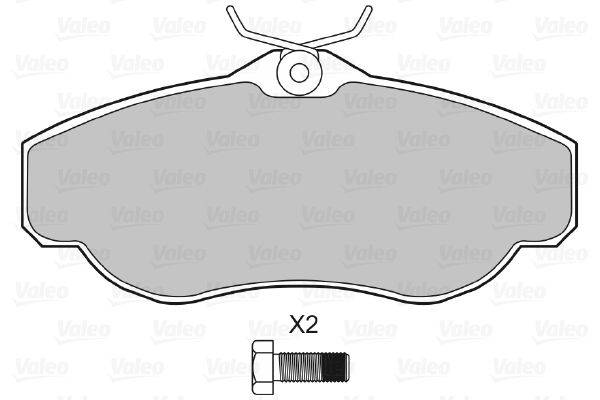 Valeo 598441 Bremsbelagsatz, Scheibenbremse