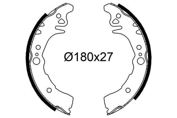 Valeo 564242 Bremsbackensatz
