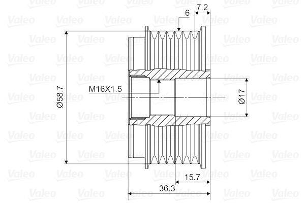 Valeo 588042 Generatorfreilauf